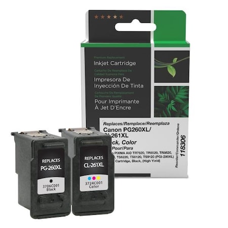Clover Imaging Group Imaging Remanufactured High Yield Black, Color Ink Cartridges 118306